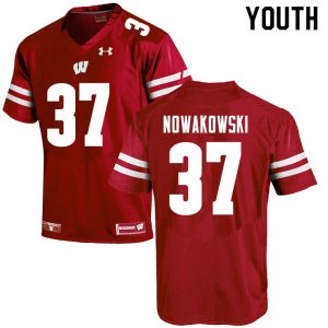 Youth Wisconsin Badgers NCAA #37 Riley Nowakowski Red Authentic Under Armour Stitched College Football Jersey TN31M84KQ